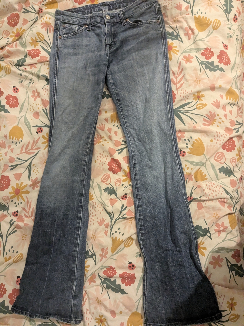 7 For All Mankind Light Blue Flare Jeans